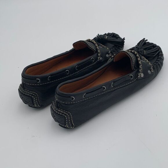 Patricia Nash Black Leather Tassel Loafers Italian leather Womans size 7.5 - Picture 7 of 10